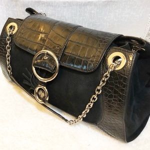 Adrenaline Vittadini black satchel w/Chain